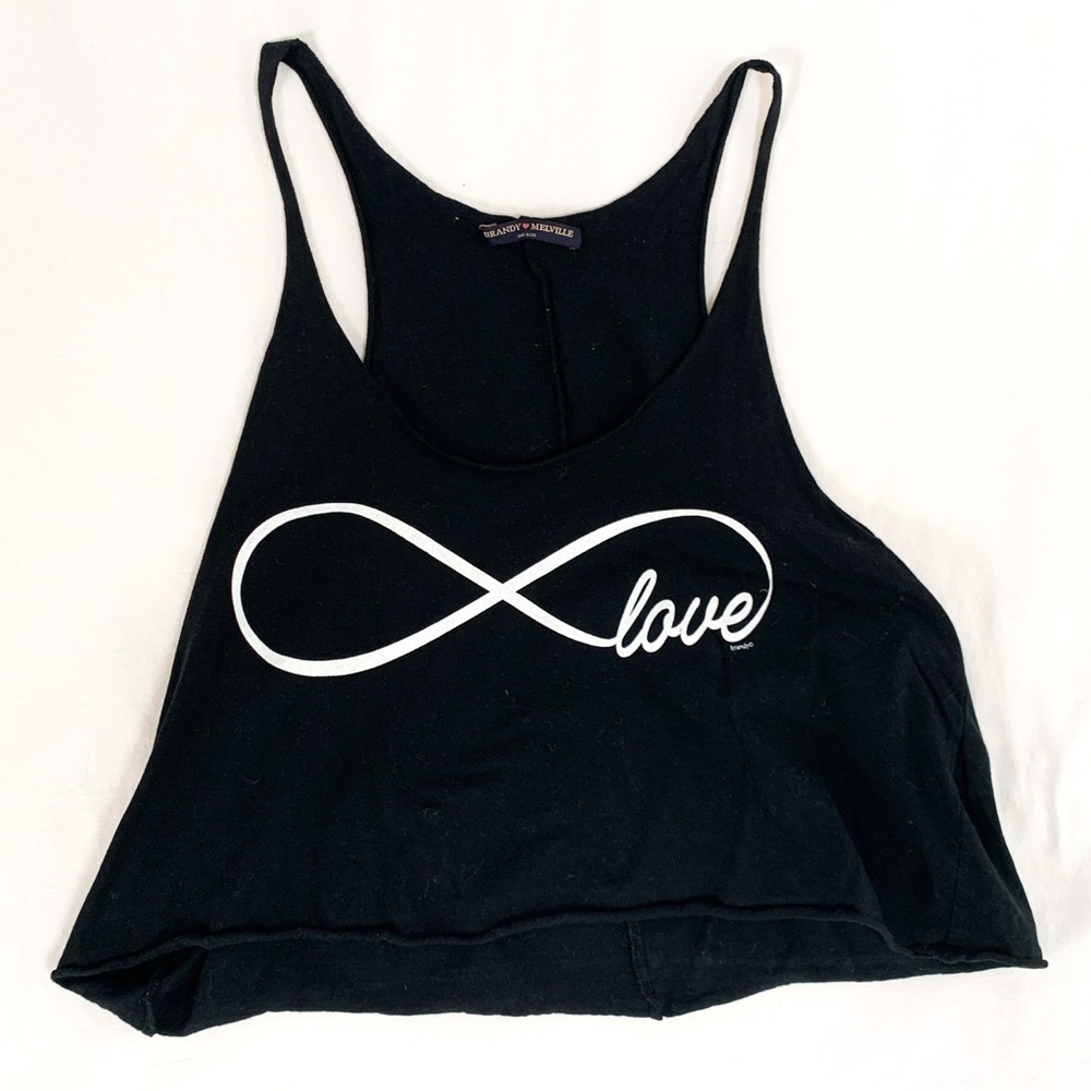 Brandy Melville black cropped infinity tank